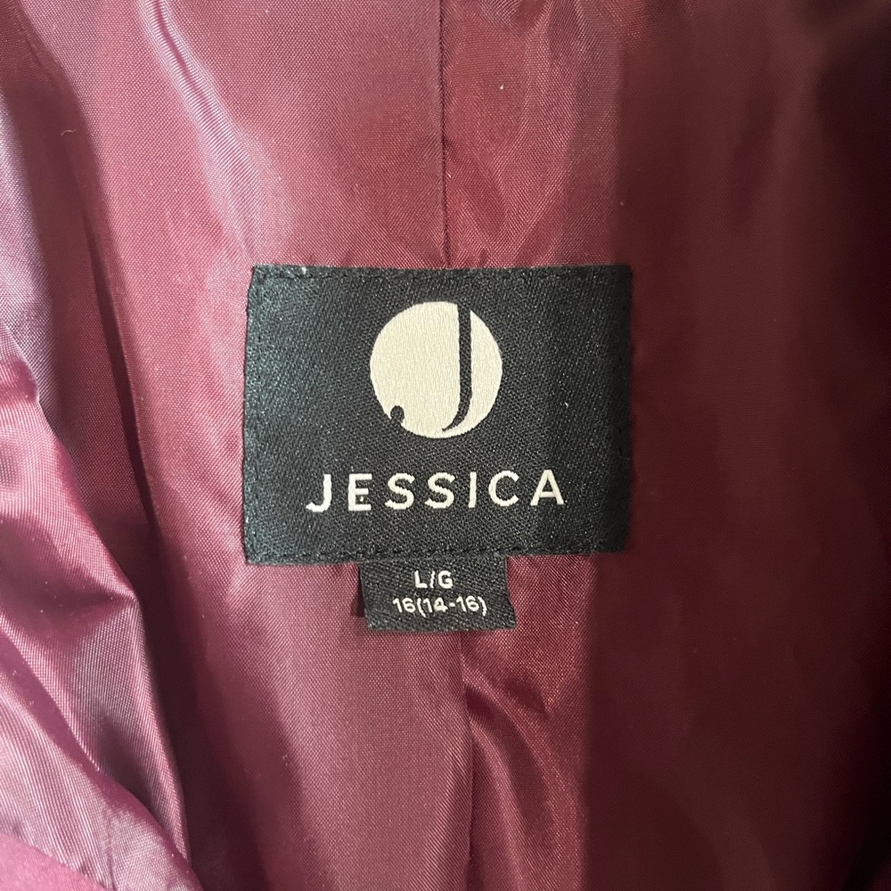 Women’s Quilted Barn Jacket Field Coat Burgundy Gold Hardware Size Large Preppy - Picture 4 of 10